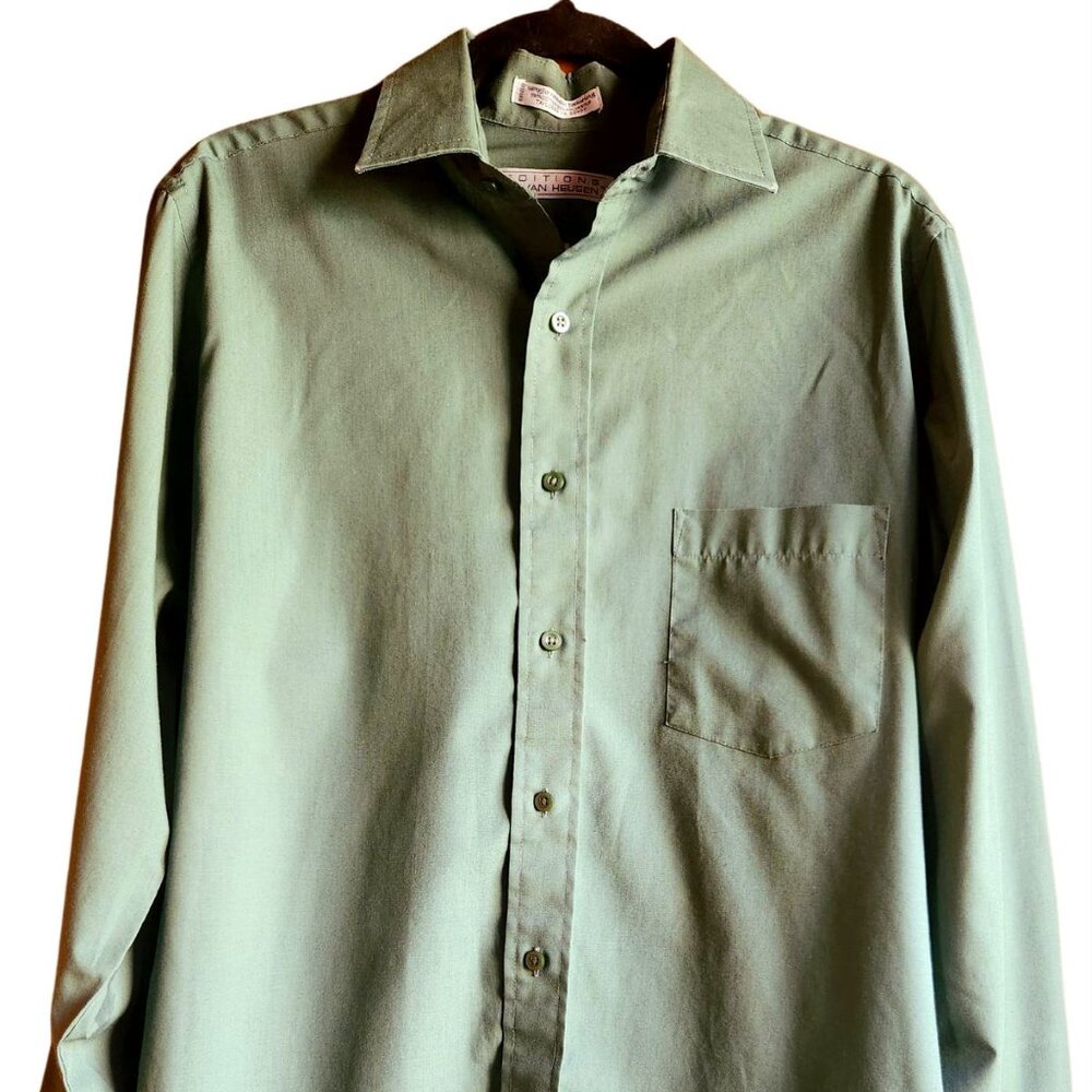 Editions by Van Huesen Men's L/S Dress Shirt Size 15 1/2 Neck 34/35 Sleeve